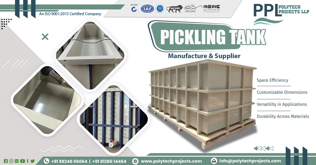 Supplier of Pickling Tank in Karnataka