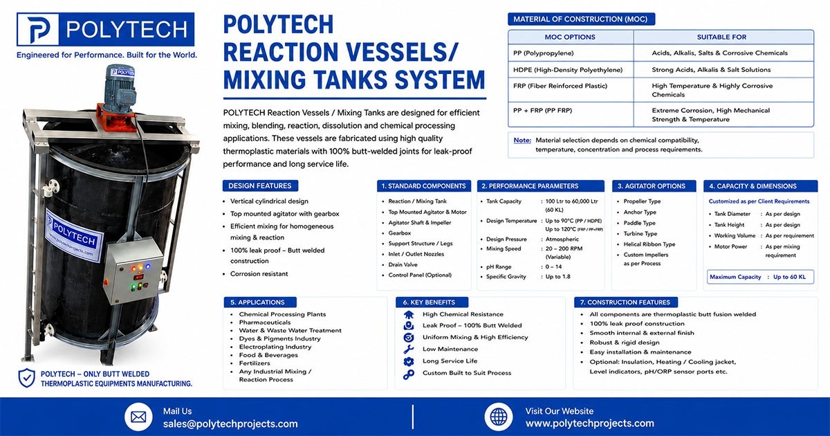 Reaction Vessels and Mixing Tanks in Thailand